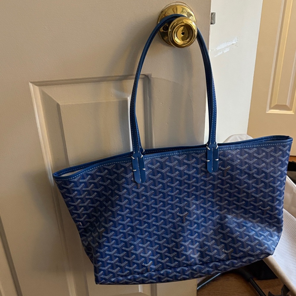 Blue Patterned Tote Bag